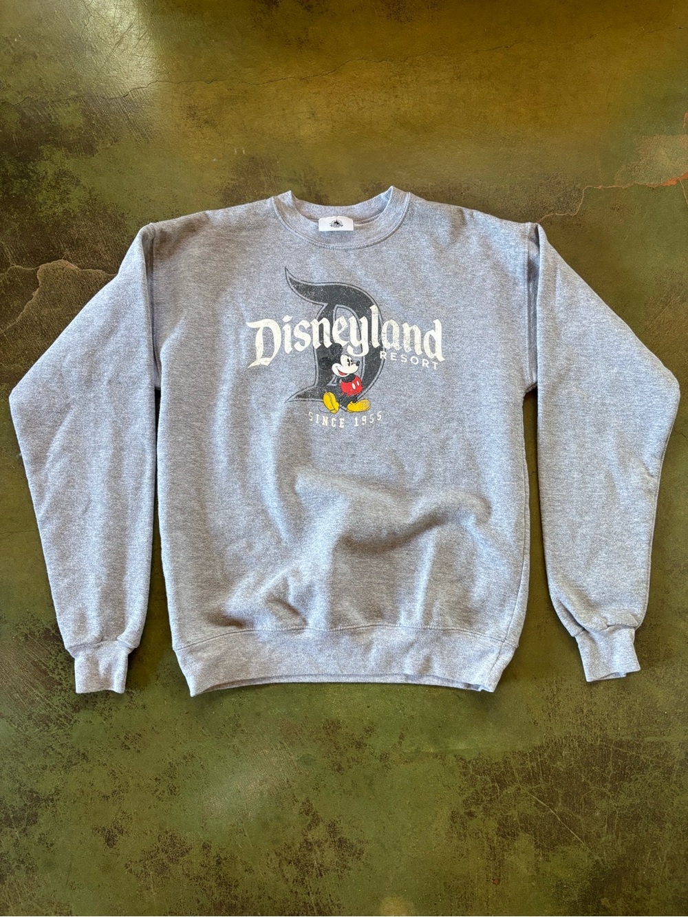 Vintage Gray Mickey Graphic Sweatshirt - Adult